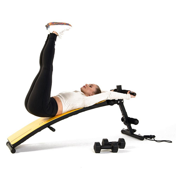 Скамья для пресса DFC гантели, эспандеры D102RY