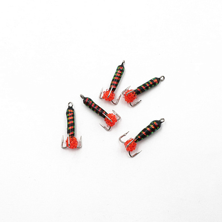 Мормышка вольф. безнасадочная "ЯМАН" Черт с петлей (длинный) Малек, d-2 мм, вес 0,5 г, подвеска икри