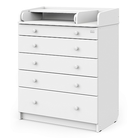 Комод "MAKS" 805 с органайзером, ЛДСП, фасады МДФ с шариковыми направляющими (дуб сонома-белый)