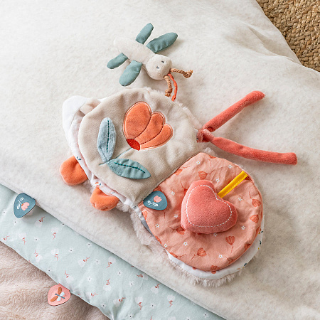 Игрушка мягкая Nattou Soft toy MILA ZOË LANA Ёжик Activity книжка 266338