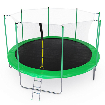 Батут 14FT green с внутренней защитной сеткой ( 2 короба )