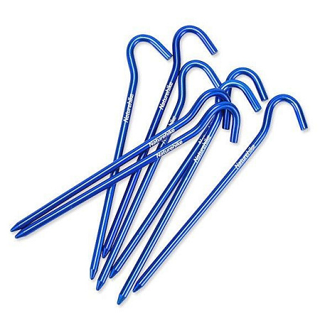 Колышки Naturehike NH15A008-I алюминиевые для палатки (8 шт.) 18 см, синий, 6927595717806