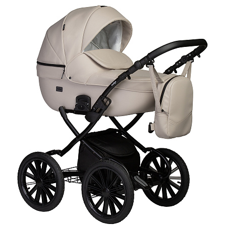 Коляска MIO ECO 2в1 Plus 14" (Indigo) (05 (черная кожа+шалфей кожа))