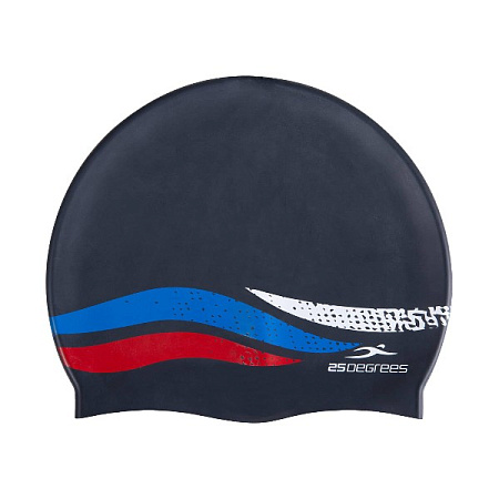 Шапочка для плавания 25DEGREES Russia JR Black 25D21005J, силикон, подростковый