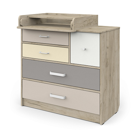 Комод Сириус "NORMAN" 905 ЛДСП с шариковыми направляющими (белый-белый)