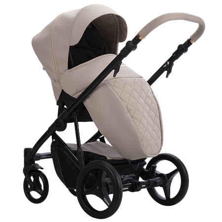 Коляска LOREN GLOSS 2в1 (Bebetto) (Gloss 01 (черная кожа))