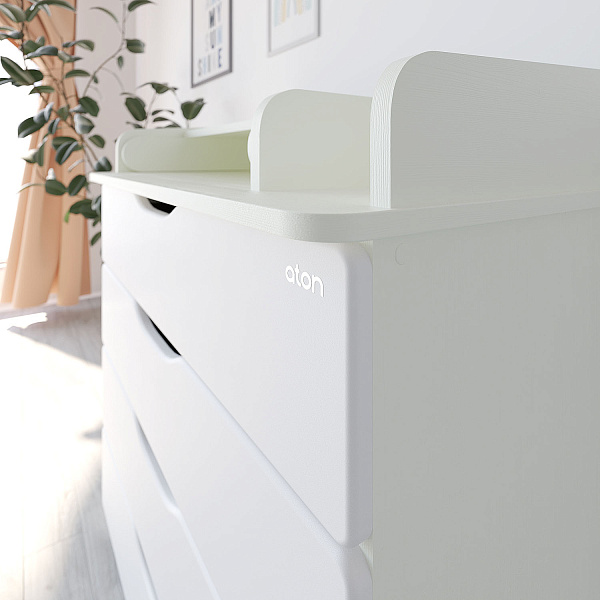 Комод Сириус-2 WOOD 804 ПВХ с шариковыми направляющими (аляска белая)