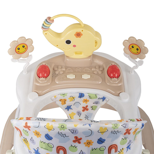 Ходунки &amp;quot;JUMBO C&amp;quot; 6 колес, муз. (упак.7 шт.) (Indigo) (серый)