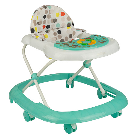 Ходунки "BUBBLE" 6 колес, муз. (упак.7 шт.) (Indigo) (бежевый-белый)