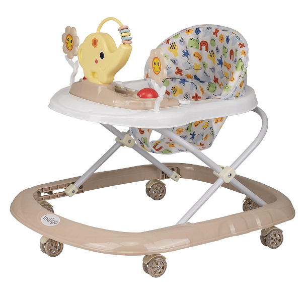 Ходунки &amp;quot;JUMBO C&amp;quot; 6 колес, муз. (упак.7 шт.) (Indigo) (серый)