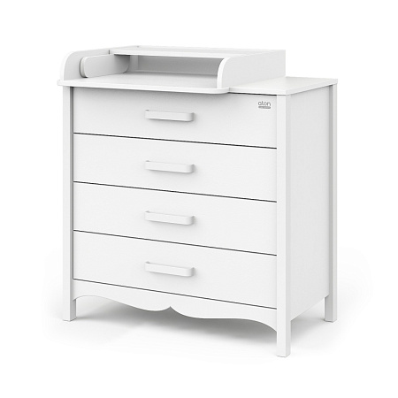 Комод "FELIX" 804 ПВХ с шариковыми направляющими (белый-натуральный)