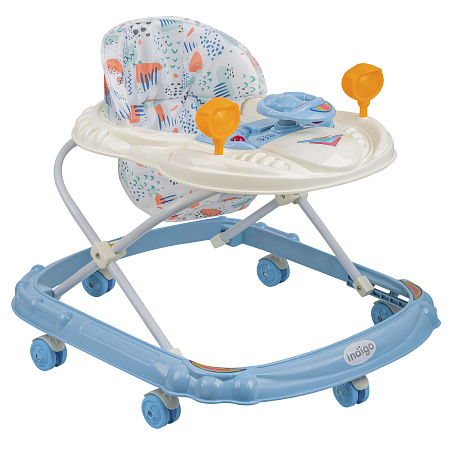 Ходунки "DRIVE" 6 колес, муз. (упак.7 шт.) (Indigo) (синий)