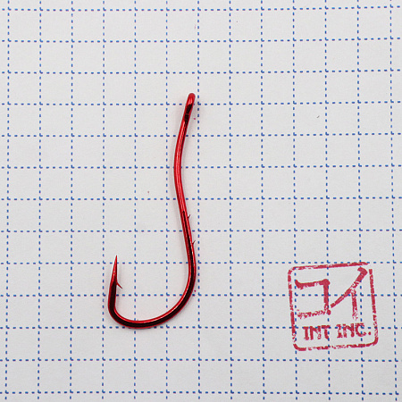 Крючок KOI "RYUSEN-RING-2BH", размер 1/0 (INT), цвет RED (10 шт.)