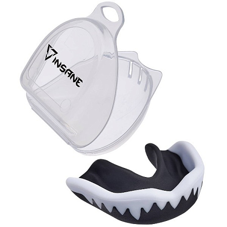 Капа 1-челюстная взрослая INSANE JAGUAR IN23-MG200, ЭВА, черный/белый