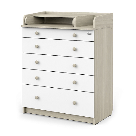 Комод "LEO" 805 с органайзером, ЛДСП с шариковыми направляющими (шимо светлый)