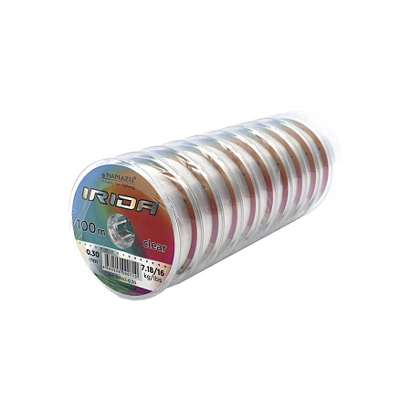 Леска Namazu "Irida", L-100 м, d-0,30 мм, test-7,18 кг, прозрачная (уп. 10 шт.)/200/