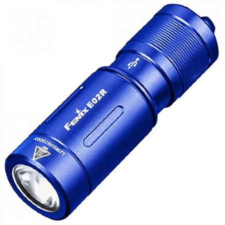 Фонарь Fenix E02R, голубой