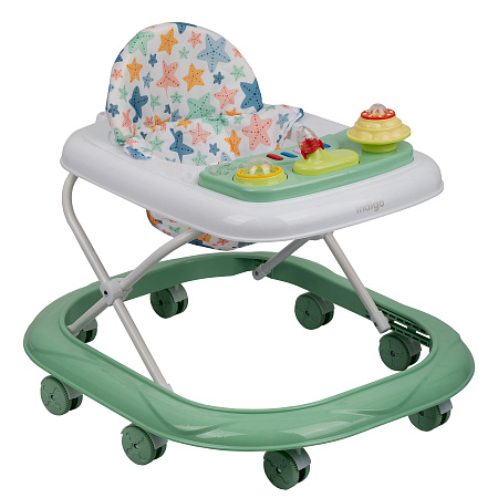 Ходунки "SPACE" 8 колес, муз. (упак.6 шт.) (Indigo) (зеленый)