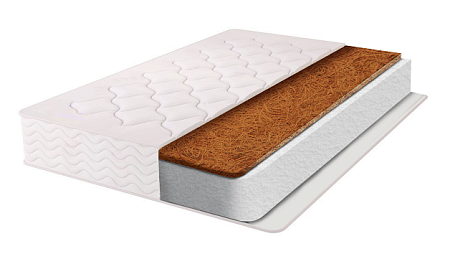 Матрас Farfello "SOFT PREMIUM" 11 см стеганый трикотаж, Форплит, кокос 1 сторона