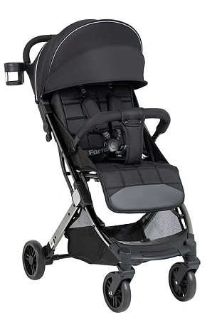 Kоляска детская прогулочная Farfello Comfy Go Comfort Chrome 2024 (Total Black Chrome/Абсолютно черный CG-301)