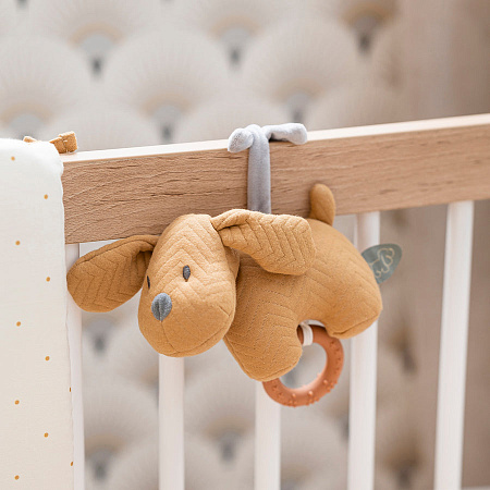 Игрушка мягкая Nattou Musical Soft toy MINI CHARLIE Собачка caramel музыкальная 388047