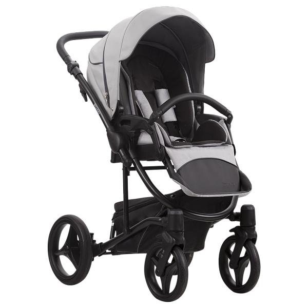 Коляска TORINO 2в1 (Bebetto) (01 (серый+белая кожа))