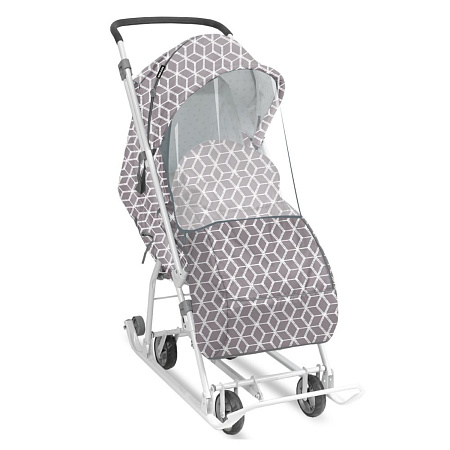 Коляска комбинированная Наши Детки 3-1К (упак. 2 шт.) (сиреневый Снежинки арт.НДТ3-1К/СН)