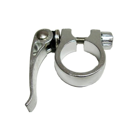 Зажим подседельной трубы YC-02-S 31,8мм (Nav.430,Miss6000,6100) с эксц,серебр, алюм/180033