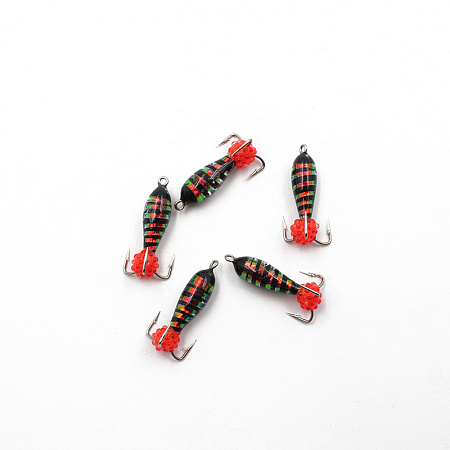 Мормышка вольф. безнасадочная "ЯМАН" Черт с петлей (длинный) Малек, d-3 мм, вес 0,9 г, подвеска икри