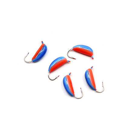 Мормышка вольф"ЯМАН"Банан с ушк, р.3 вес 1,10,цв.красно-синий.(уп.5 шт.)