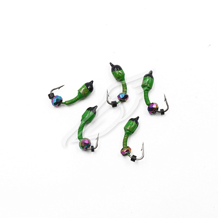 Мормышка вольф. безнасадочная "ЯМАН" Лесотка №3, d-3 мм, L-8 мм, вес 0,60 г, кристалл хамелеон, цв.