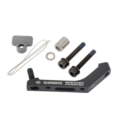 Адаптер диск торм Shimano R140P/D, болт фиксир. (2шт) для 25мм, фикс. проволока 1шт. ISMMAR140PDH