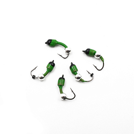 Мормышка вольф. безнасадочная "ЯМАН" Лесотка №3, d-3 мм, L-8 мм, вес 0,75 г, серебряный шар, цв. сал