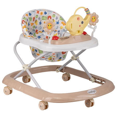 Ходунки "JUMBO" 6 колес, муз. (упак.7 шт.) (Indigo) (серый)