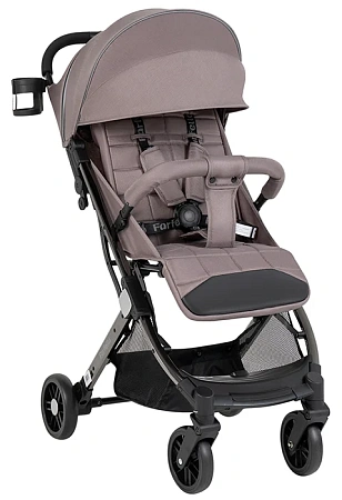 Kоляска детская прогулочная Farfello Comfy Go Comfort Chrome 2024 (Greige Black Chrome CG-302)