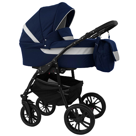 Коляска ALVARO 2в1 (Alis) (Al 10 (т.серый+св.серый+шалфей кожа))