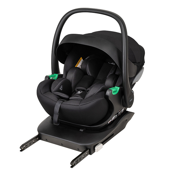 Автокресло TECHNO ISOFIX I-SIZE, с базой, группа 0+ (40-87см), (Indigo), (упак. 1 шт.) (черный)