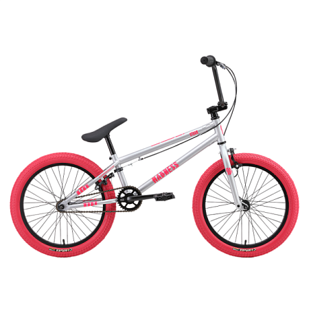 Велосипед Stark'25 Madness BMX 1 серебристый матовый/розовый/розовый HQ-0017753