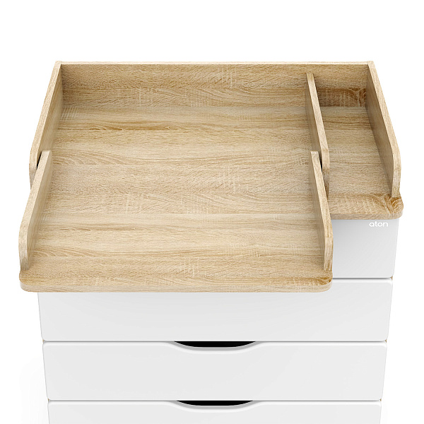 Комод Сириус-2 WOOD 804 ПВХ с шариковыми направляющими (аляска белая)