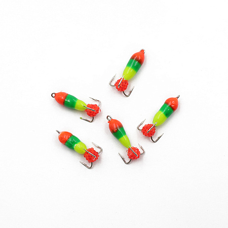 Мормышка вольф. безнасадочная "ЯМАН" Черт с петлей (длинный) Светофор, d-3 мм, вес 0,9 г, подвеска и