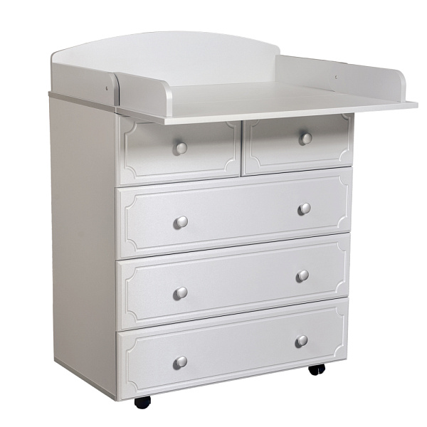 Комод с пел. доской &amp;quot;Ульяна-6&amp;quot; МДФ 800/5 (венге-слоновая кость)