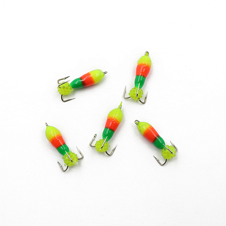 Мормышка вольф. безнасадочная "ЯМАН" Черт с петлей (длинный) Светофор, d-3 мм, вес 0,9 г, подвеска и