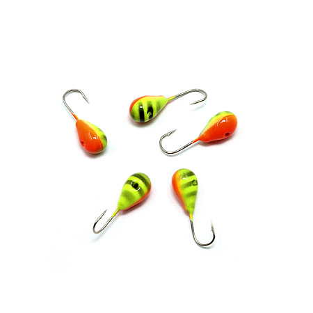 Мормышка вольф"ЯМАН"Капля с отв, р.4,5, вес 1,20 цв.аргиана(уп.5 шт.)