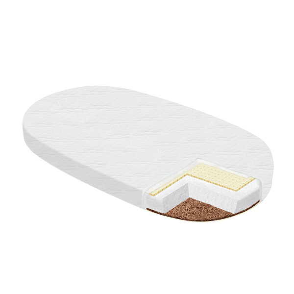 Матрас LUX LIFE овал, стеганный трикотаж ALOE (75*125*12)(indigo)