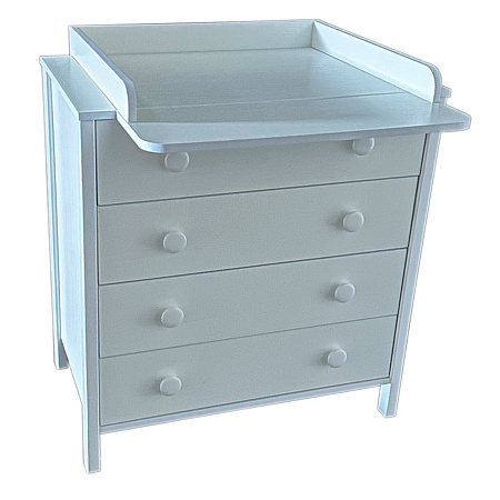 Комод со съемной пел. доской "Solnyshko" ЛДСП 800/4 (белый-белый)