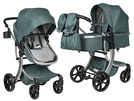 Коляска трансформер Aimile Original New Silver (Вечнозеленый NDS-1)