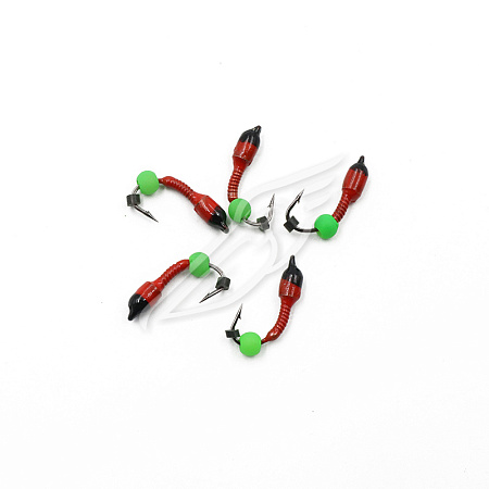 Мормышка вольф. безнасадочная "ЯМАН" Лесотка №2, d-2,5 мм, L-8 мм, вес 0,35 г, фц. зеленый шар, цв.