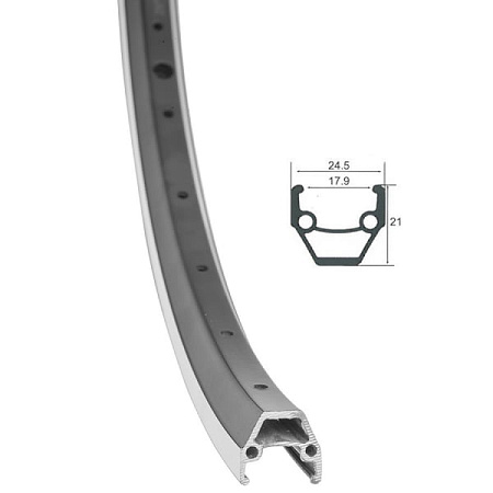 Обод 27.5' HLQC-02AB 14Gх36Н алюм., черный, фрезер./330138