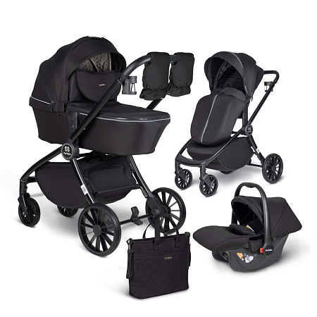 Коляска модульная 3в1 Baby shell 2024 (Black/черный BBS-001)