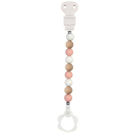 Держатель Nattou для фиксации соски Pacifinder Lapidou white-beige-pink 877619